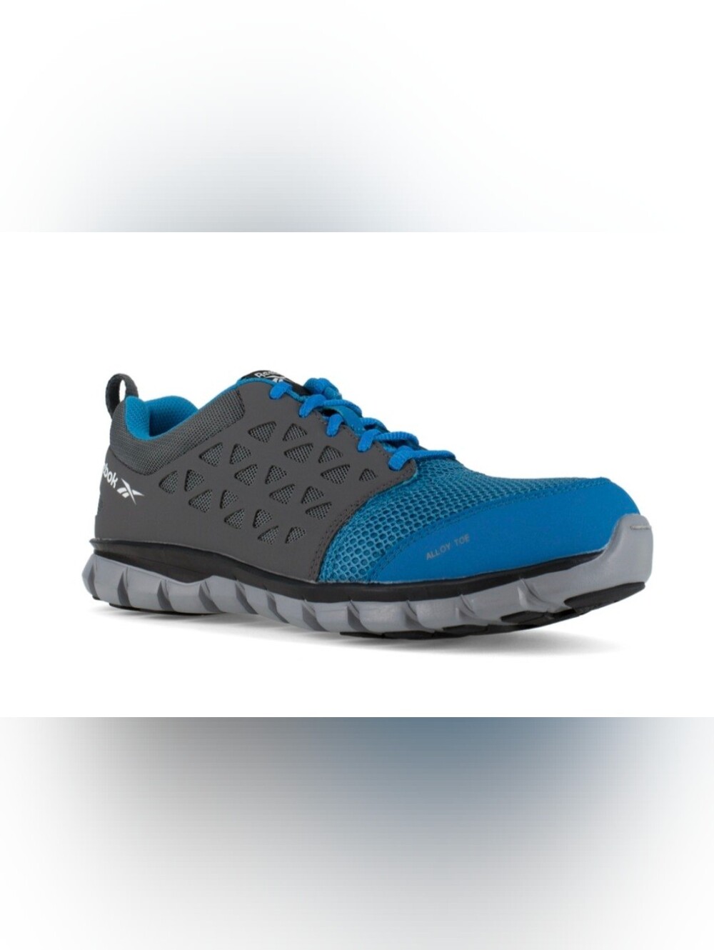 Reebok Gray and Blue Lightweight Running Shoes